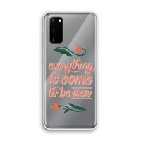 Optimistic flower girl: Samsung Galaxy S20 Transparant Hoesje