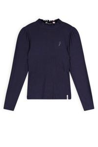 NoNo Meisjes t-shirt rib jersey - Koss - Navy blauw