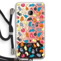 Kleurrijke katten: HTC U Play Transparant Hoesje met koord