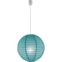 LED Hanglamp - Moderne Turquoise Hangverlichting - E27 Fitting - Papier