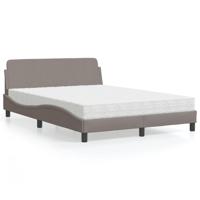 Bed met matras "Dover" stof taupe 120x200 cm