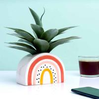 Vrolijke regenboog vaas