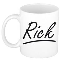 Rick voornaam kado beker / mok sierlijke letters - gepersonaliseerde mok met naam   - - thumbnail