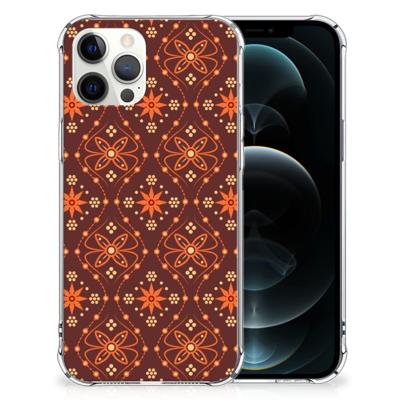 iPhone 12 Pro Max Doorzichtige Silicone Hoesje Batik Brown iPhone 12 Pro Max Doorzichtige Silicone Hoesje Batik Brown