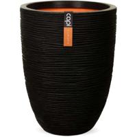 Lage elegante vaas - CAPI EUROPE - RIB NL - 46 x 58 cm - Zwart