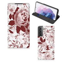 Bookcase Samsung Galaxy S21 Plus Watercolor Flowers