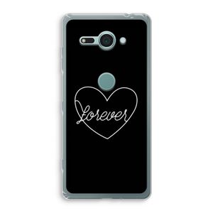 Forever heart black: Sony Xperia XZ2 Compact Transparant Hoesje