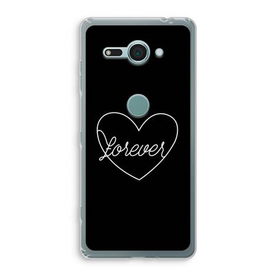 Forever heart black: Sony Xperia XZ2 Compact Transparant Hoesje