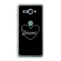 Forever heart black: Sony Xperia XZ2 Compact Transparant Hoesje