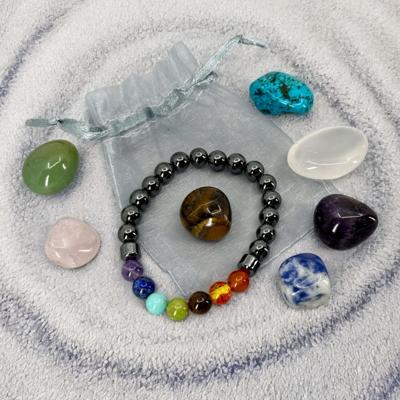 Chakra Armband met Hematiet & 7 Edelstenen Set