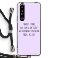 Tequila: Sony Xperia 1 III Transparant Hoesje met koord