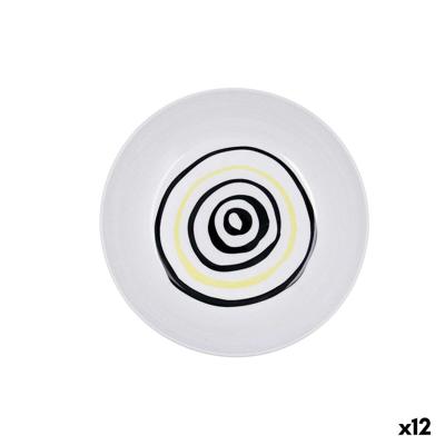 Diep bord Bidasoa Zigzag Multicolour Keramisch 20 cm (12 Stuks)