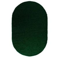 Tapeso Ovaal hoogpolig vloerkleed shaggy Trend effen - jade - 120x180