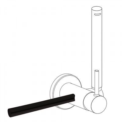 Handdoekhouder t.b.v. bidetmengkraan Tres Study Exclusive Mat Zwart Tres