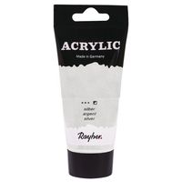 Zilveren acrylverf/hobbyverf op waterbasis 75 ml   - - thumbnail