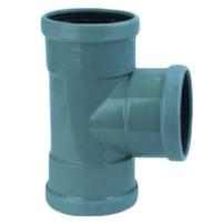 Wavin PVC T-stuk 88° Grijs 110 mm - Eenvoudige Manchetverbinding voor Binnen- & Buitengebruik