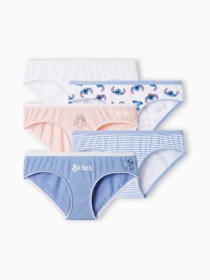 Set van 5 Disney¨-slipjes voor meisjes Stitch hemelsblauw