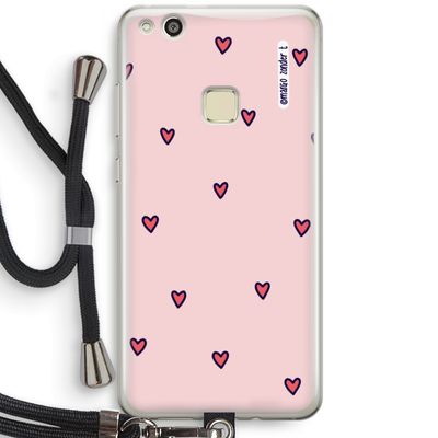 Hartjes: Huawei Ascend P10 Lite Transparant Hoesje met koord