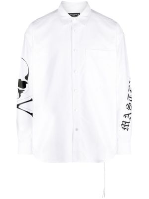 Mastermind Japan chemise en coton à logo imprimé - Blanc