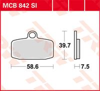 TRW Remblokken, en remschoenen voor de moto, MCB842SI Sinter offroad