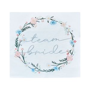 Boho Floral Servetten Team Bride (16st)