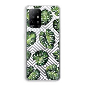 Geometrische jungle: Oppo A95 5G Transparant Hoesje