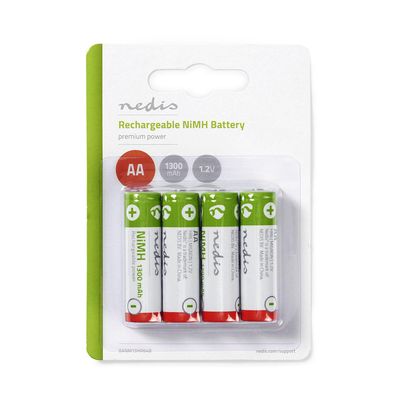 Nedis Oplaadbare NiMH-Batterij AA | 1.2 V DC | 1300 mAh | 1 stuks - BANM13HR64B BANM13HR64B