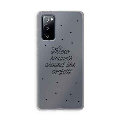 Confetti: Samsung Galaxy S20 FE / S20 FE 5G Transparant Hoesje