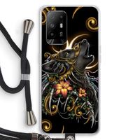 Huilende Wolf: Oppo A95 5G Transparant Hoesje met koord