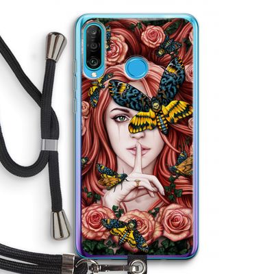 Lady Moth: Huawei P30 Lite Transparant Hoesje met koord