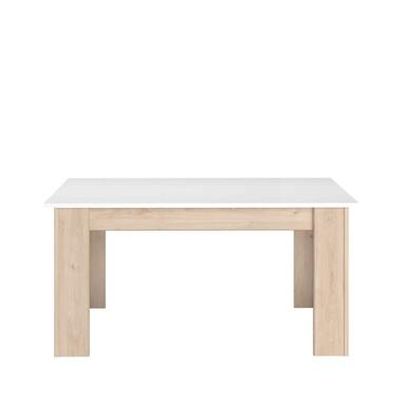 Parisot eetkamertafel On air - eiken/hoogglans wit - 76x138/173x86 cm