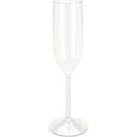 Excellent Houseware Prosecco/Champagneglazen - 1x - transparant - kunststof - 165 ml   - - thumbnail
