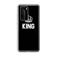 King zwart: Huawei P40 Pro Transparant Hoesje
