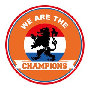 60x stuks Holland bierviltjes we are the champions oranje fan / supporter versiering