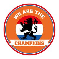 60x stuks Holland bierviltjes we are the champions oranje fan / supporter versiering - thumbnail