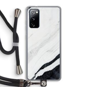 Elegante marmer: Samsung Galaxy S20 FE / S20 FE 5G Transparant Hoesje met koord