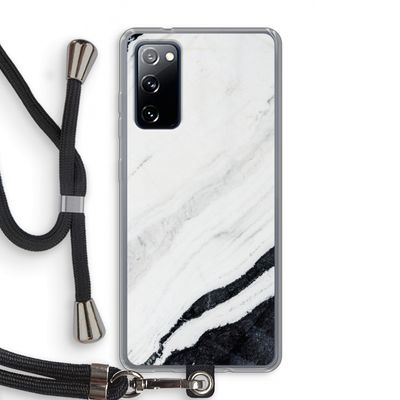 Elegante marmer: Samsung Galaxy S20 FE / S20 FE 5G Transparant Hoesje met koord