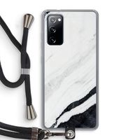 Elegante marmer: Samsung Galaxy S20 FE / S20 FE 5G Transparant Hoesje met koord