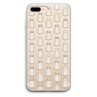 Uilen: iPhone 7 Plus Transparant Hoesje