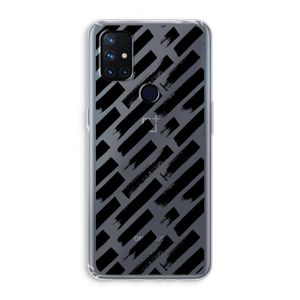 Zwarte vegen: OnePlus Nord N10 5G Transparant Hoesje