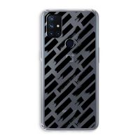 Zwarte vegen: OnePlus Nord N10 5G Transparant Hoesje