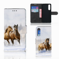 Huawei P30 Telefoonhoesje met Pasjes Paarden - thumbnail