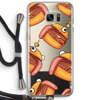Hamburger: Samsung Galaxy S7 Edge Transparant Hoesje met koord