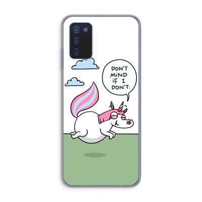 Unicorn: Samsung Galaxy A03s Transparant Hoesje