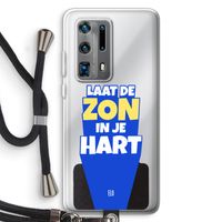 Laat de zon in je hart: Huawei P40 Pro Plus Transparant Hoesje met koord