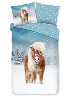 Good Morning Kinderdekbedovertrek "paard in de sneeuw" - Multi - (135x200 cm) - Katoen Flanel Good Morning Kinderdekbedovertrek "paard in de sneeuw" - Multi - (135x200 cm) - Katoen Flanel