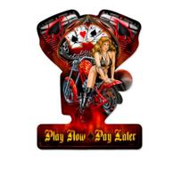 Play Now Pay Later Zwaar Metalen Bord 48x35cm