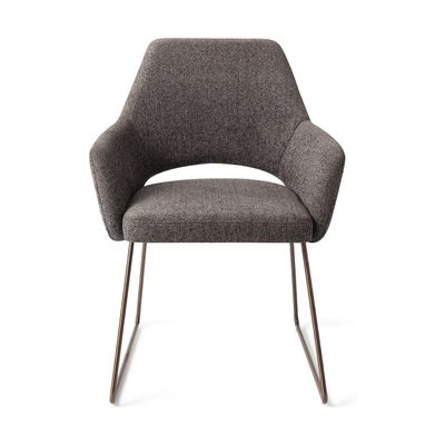 Jesper Home Yanai eetkamerstoel Amazing Grey slide rose