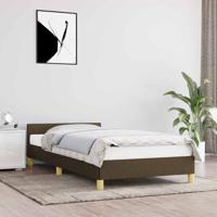Bedframe zonder matras 80x200 cm stof donkerbruin