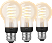 Philips Hue Filamentlamp White Ambiance Standaard E27 3-pack - thumbnail
